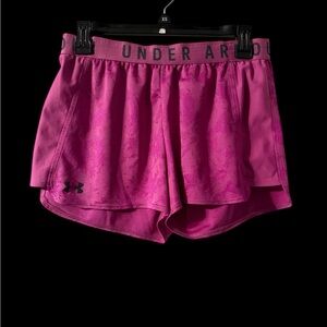 Under Armour Hot Pink Athletic Layered Shorts